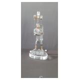 Asian brass and lucite figural lamp.