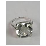 Sterling silver (925)  prasiolite stone ring