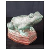 Vintage bronze frog paper weight