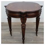 Ethan Allen marquetry inlay accent side table on