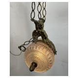 Vintage hanging swag lamp