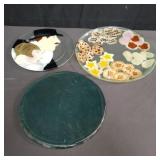 Group of decorative art glass plates
