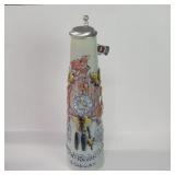 King German handpainted beer stein