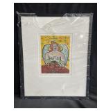 Framed, wrapped & pencil signed watercolor on