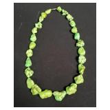 Turquoise necklace with sterling silver clasp