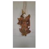 Vintage carved wood and fabric marionette