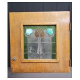 Artnoveau leaded stain glass door