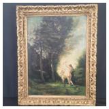 Corot Vintage oil on canvas