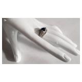 Sterling silver & sapphire ring PB