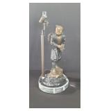 Vintage Asian brass and lucite figural lamp