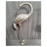 Brass crane statue