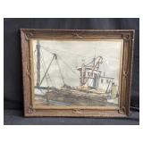 Framed watercolor on rag paper