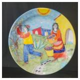 Nino Parrucca Italian handpainted ceramic wall