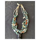 Vintage turquoise & stone necklace