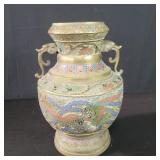 Vintage Asian champleve enamel lamp base