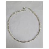 Sterling silver (925) twist necklace