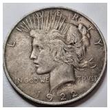 1922 Peace US silver dollar currency coin