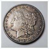 1898 US Morgan silver dollar currency coin