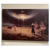 UFO and farm giclï¿½e print