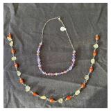 Pair of sterling sliver necklaces