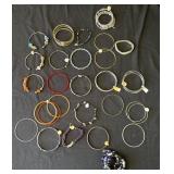 Large group of costume jewelry bracelets
