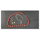 Group of jewelry   Belezza itaor earrings.