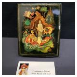 Signed hand painted Russian lacquer box