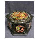 Signed Russian hand painted lacquer box