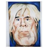 Large signed oil painting on canvas Andy Warhol