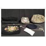 Collection of vintage beaded hand bags