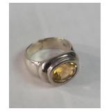 Sterling silver (925) citrine ring