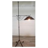 Antique wrought iron floor lamp