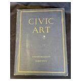 Antique 1922 Civic Art coffee table book