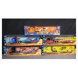 Group of 5 die-cast Model NASCAR trailers in