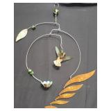 Vintage hummingbird garden mobile