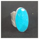Sterling silver (925) turquoise ring