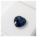 4.2ct London blue topaz gemstone 10 x 10mm heart