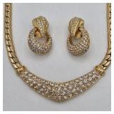 Vintage Christian Dior gold tone earrings and