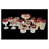 Lot of vintage Kings Crown glass items