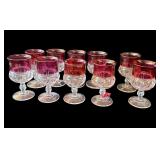 Lot of 10 vintage Kings Crown glasses