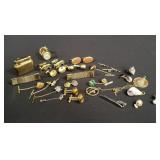 Group of vintage cufflinks, tie pins,