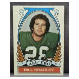 1972 Topps #286 Bill Bradley Football Card.