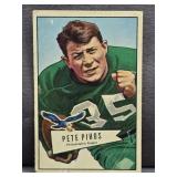 1952 Bowman Large #92 Pete Pihos Football Card.