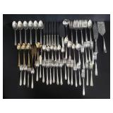 Group of mixed flatware stainless steal and