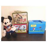 3 Vintage lunch boxes, Disney, Snoopy, GI Joe