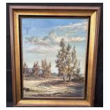 Signed framed oil on canvas landscape