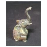 Vintage brass elephant paperweight