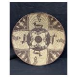 Native American woven coil basket