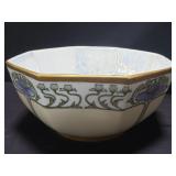 Porcelain hand painted bowl made in Czechoslovakia