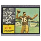 1962 Topps #164 Norm Snead Football Card.